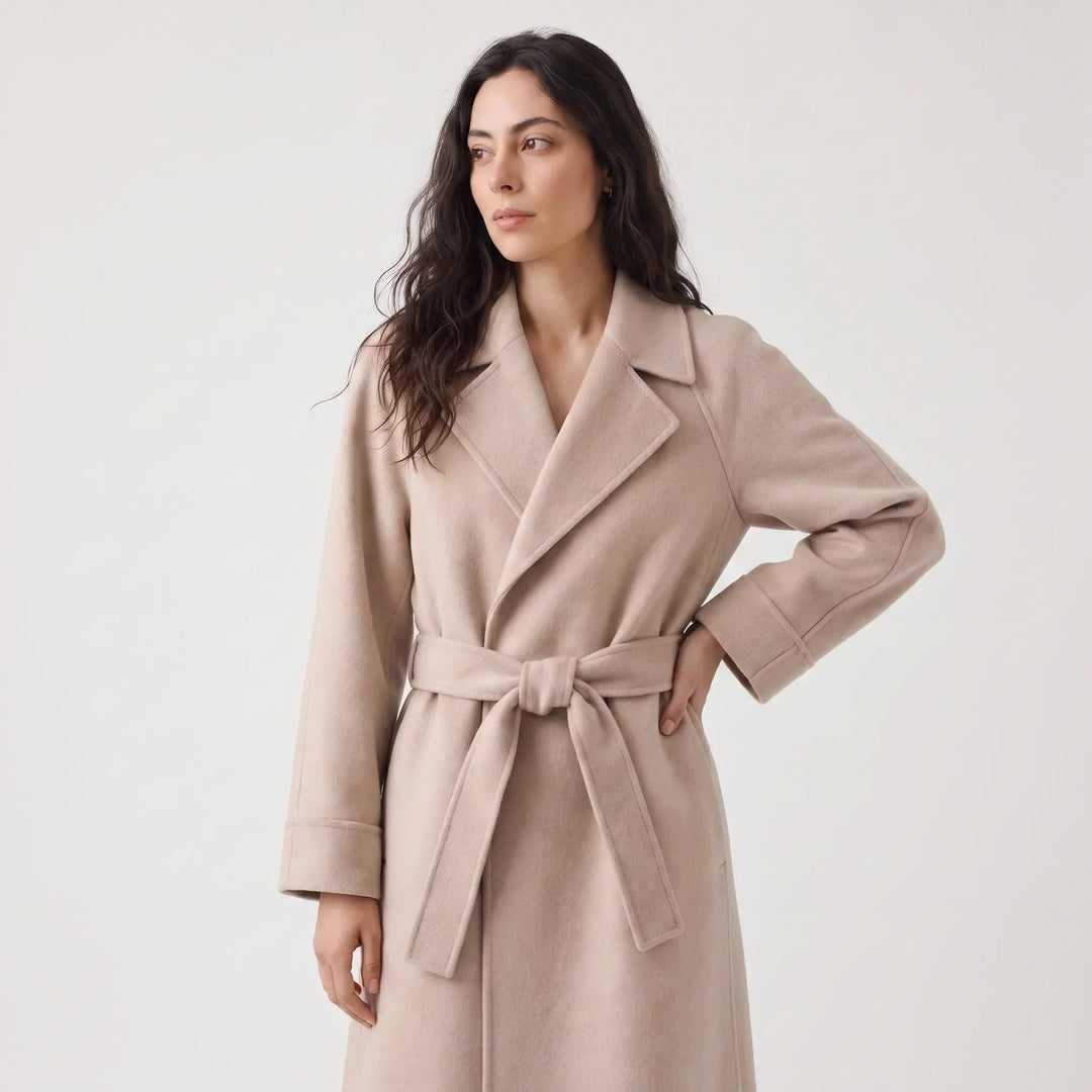 Cappotto Stile Vestaglia con Cintura