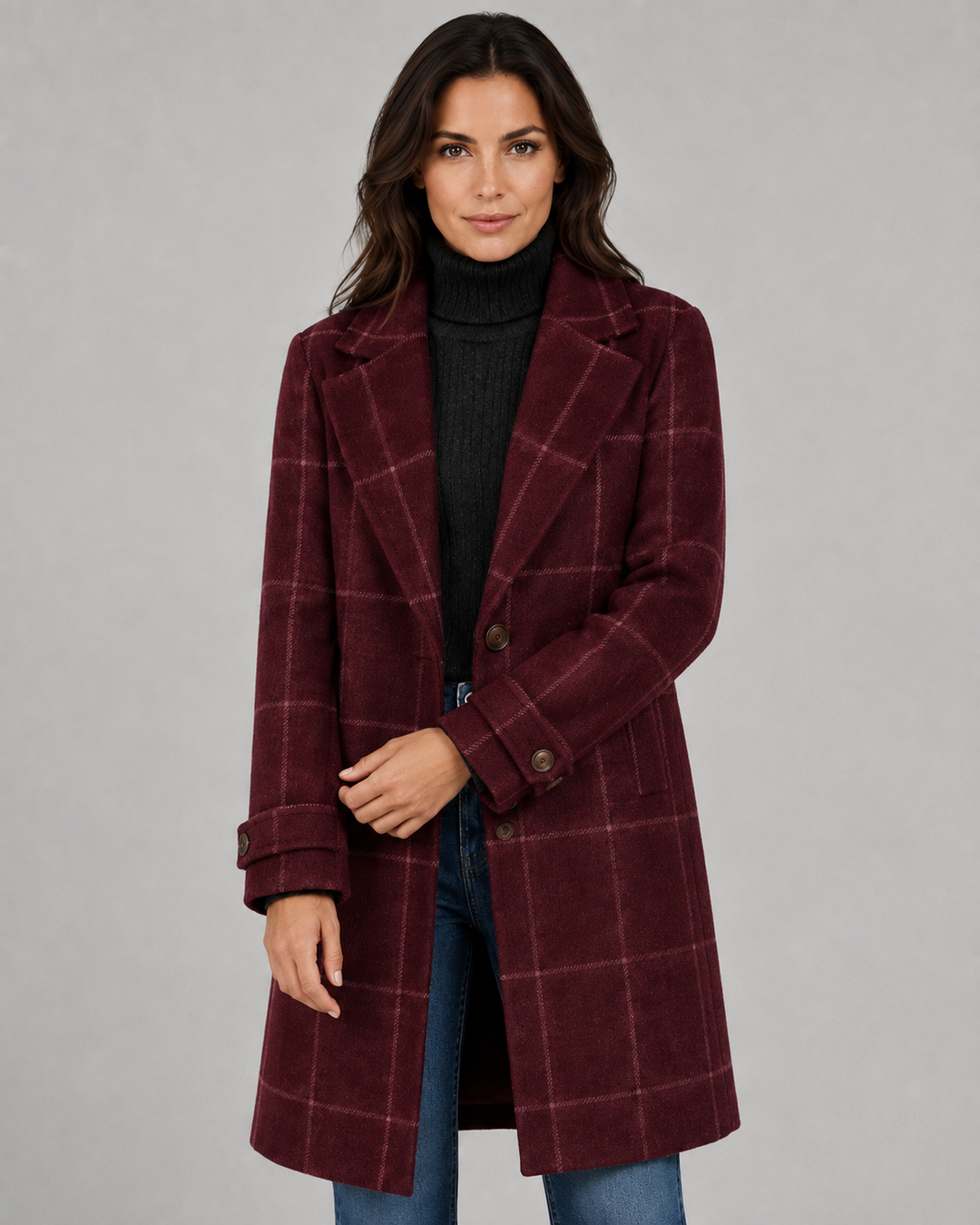Cappotto Strutturato a Quadri
