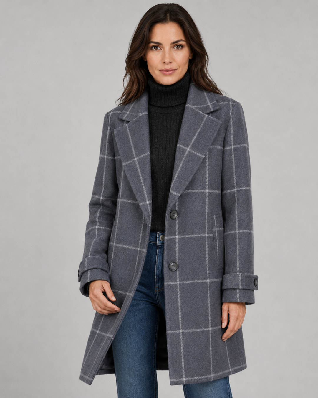 Cappotto Strutturato a Quadri
