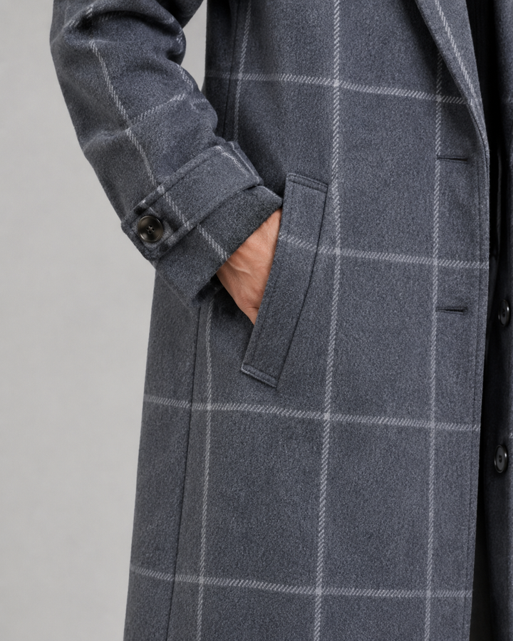 Cappotto Strutturato a Quadri