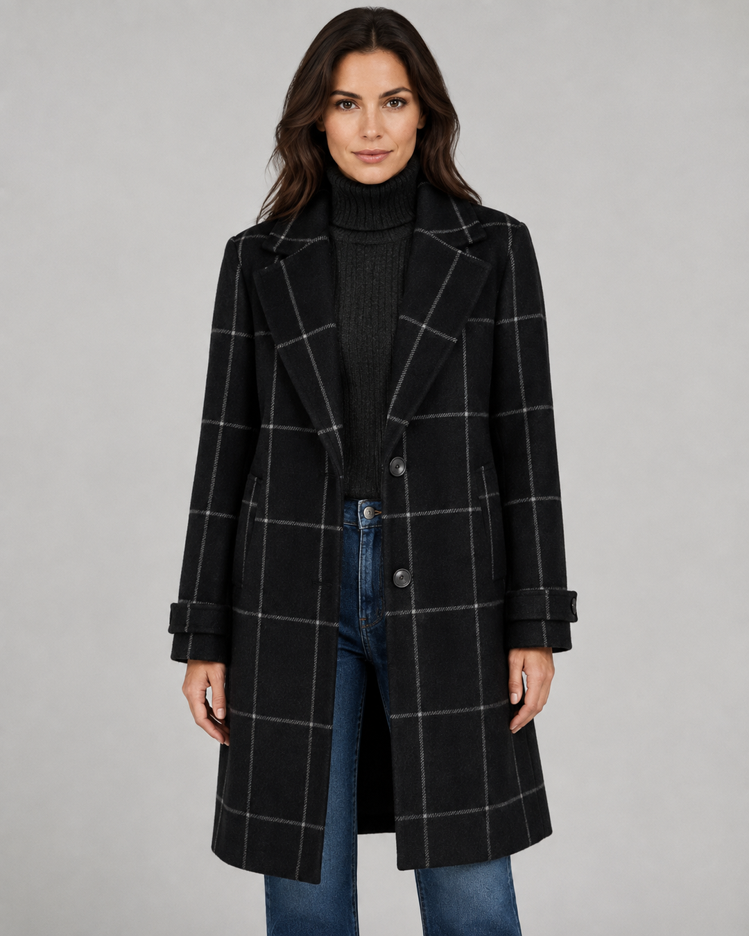 Cappotto Strutturato a Quadri