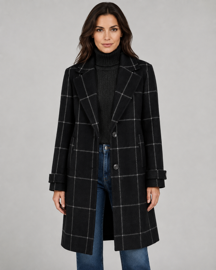 Cappotto Strutturato a Quadri