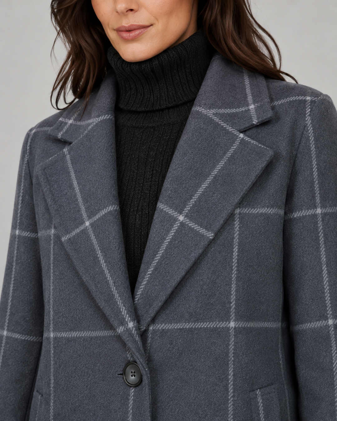 Cappotto Strutturato a Quadri