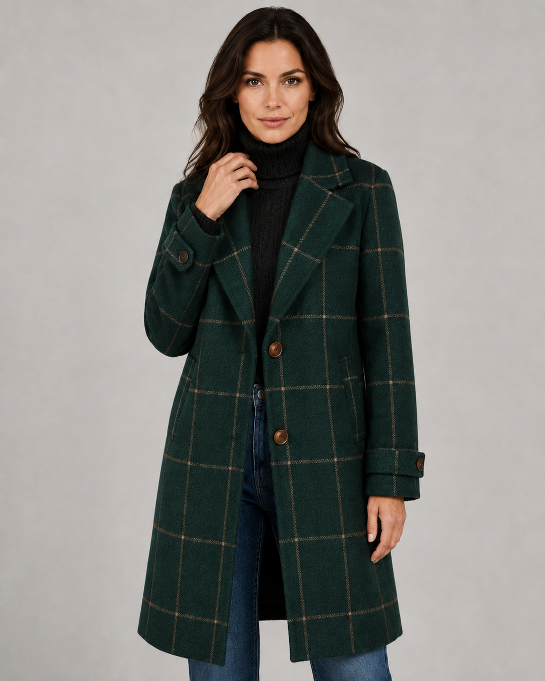 Cappotto Strutturato a Quadri