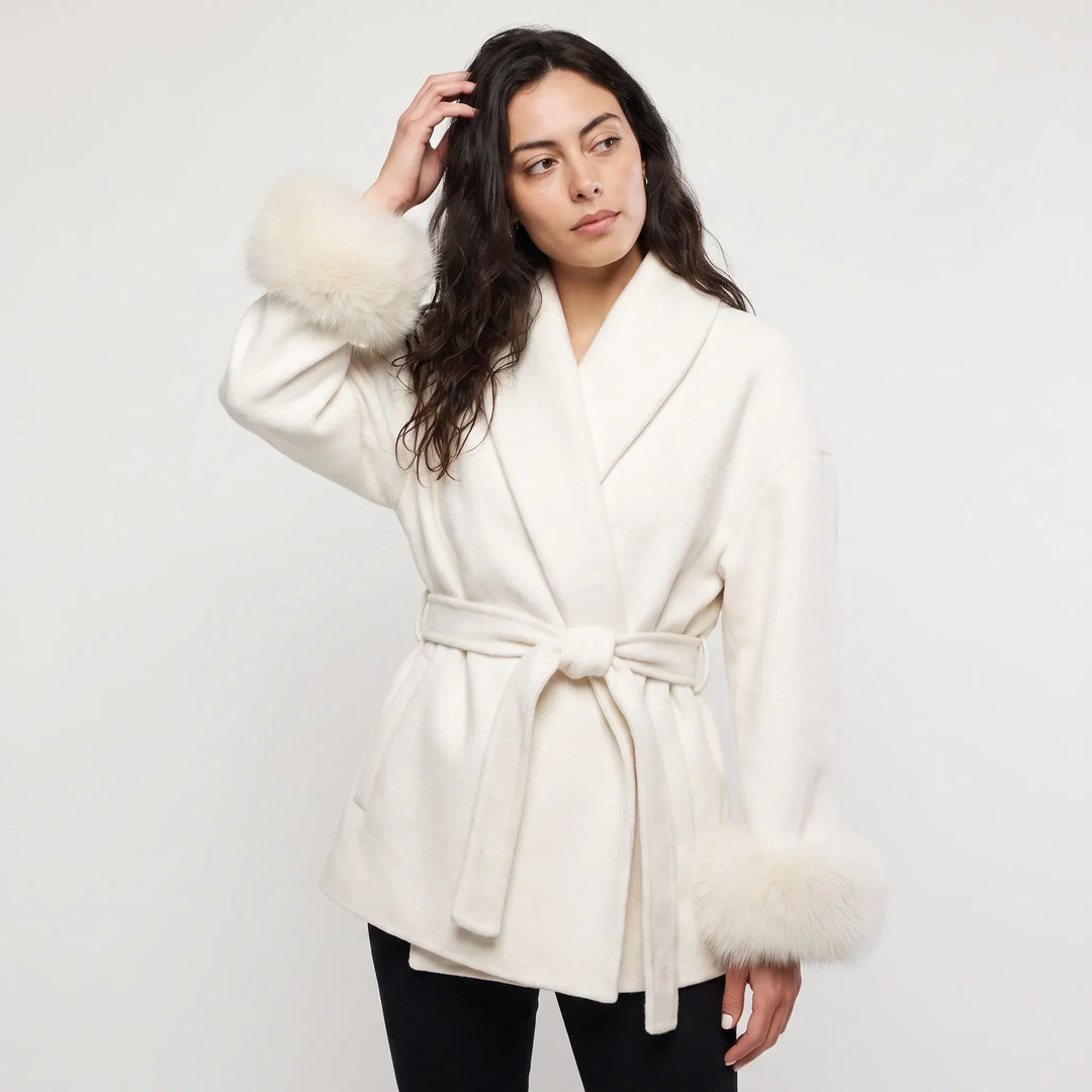 Cappotto Vestaglia con Polsini Voluminosi