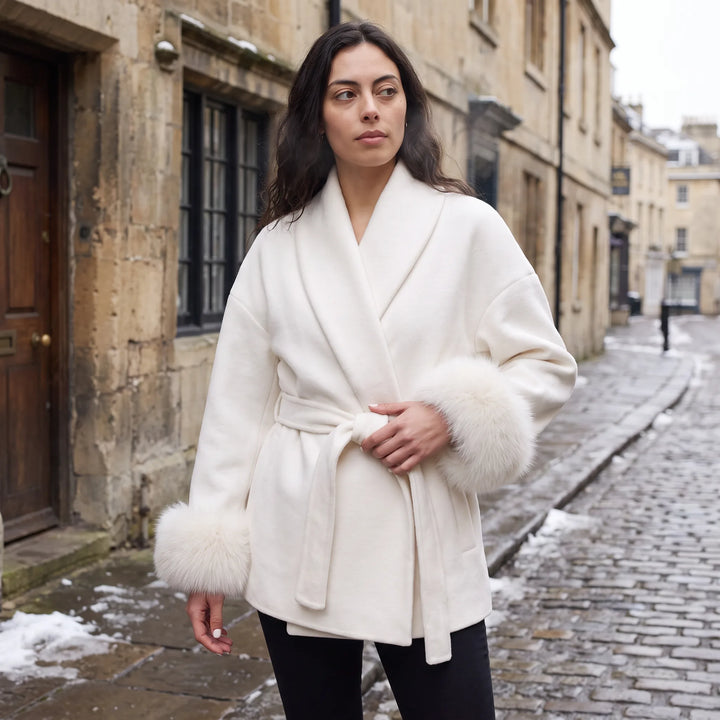 Cappotto Vestaglia con Polsini Voluminosi