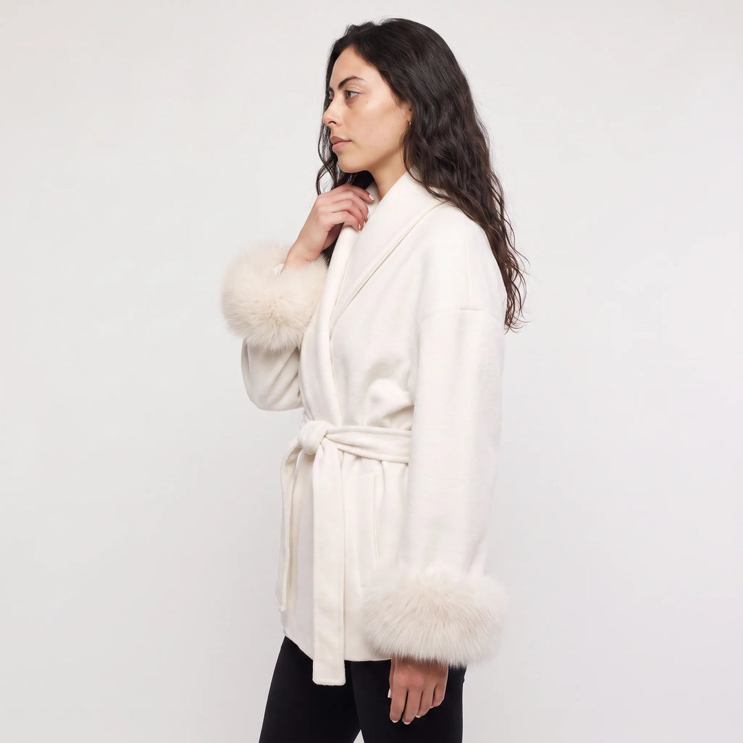 Cappotto Vestaglia con Polsini Voluminosi