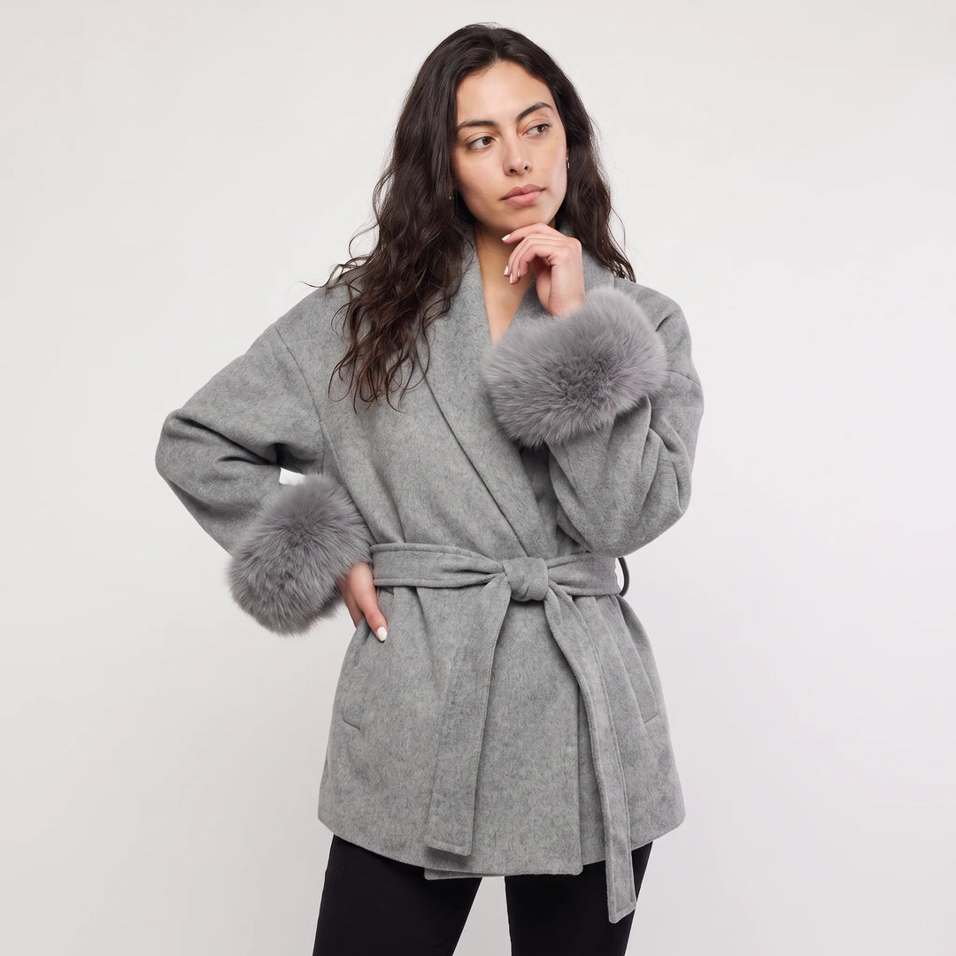 Cappotto Vestaglia con Polsini Voluminosi