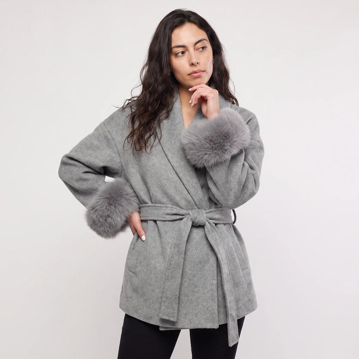 Cappotto Vestaglia con Polsini Voluminosi