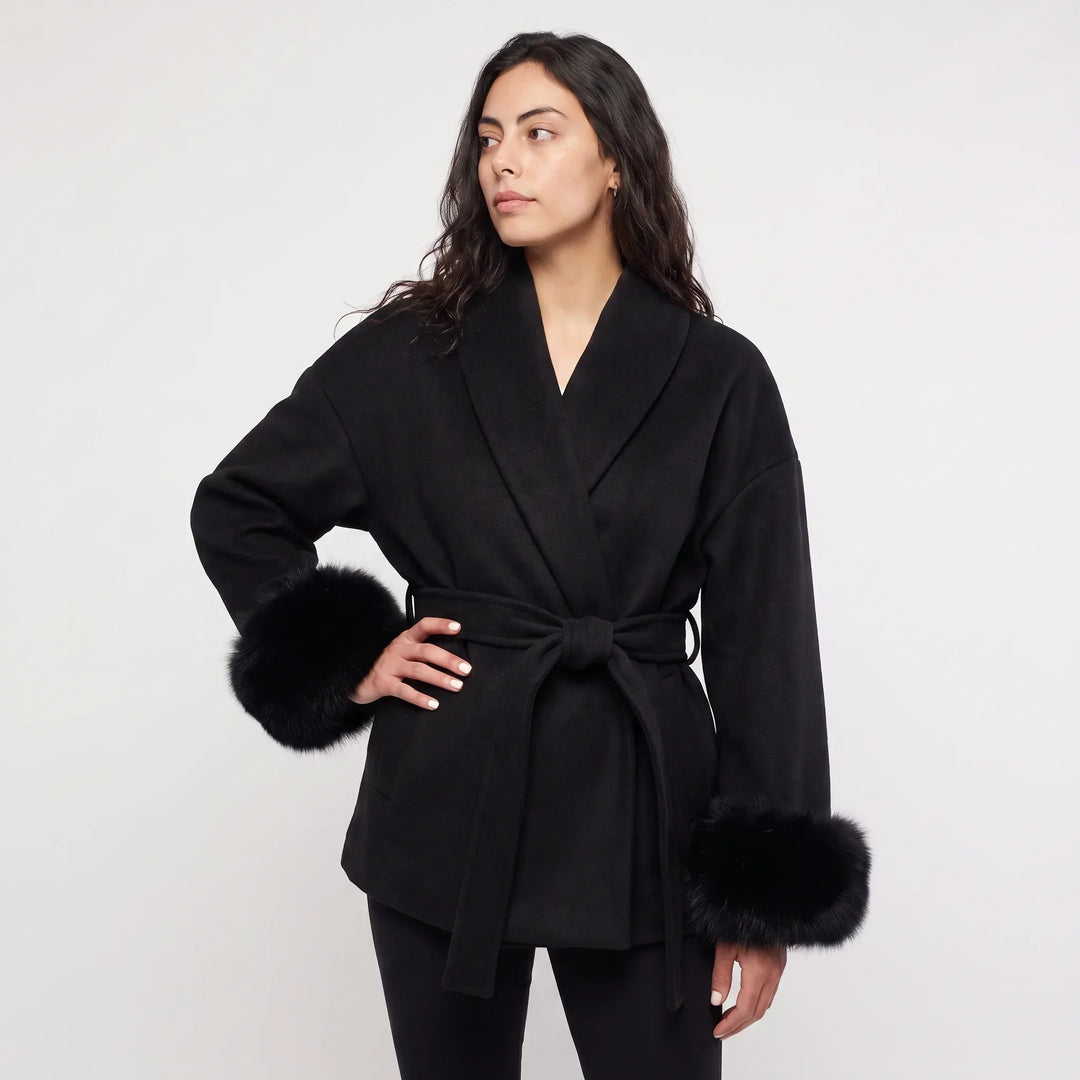 Cappotto Vestaglia con Polsini Voluminosi
