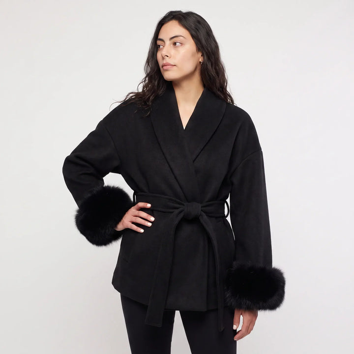 Cappotto Vestaglia con Polsini Voluminosi