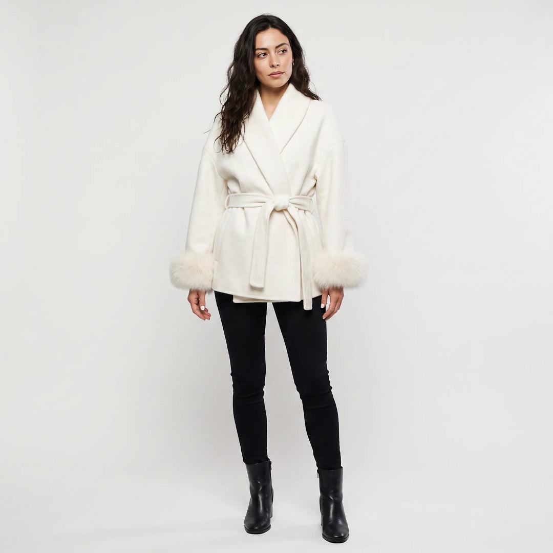 Cappotto Vestaglia con Polsini Voluminosi