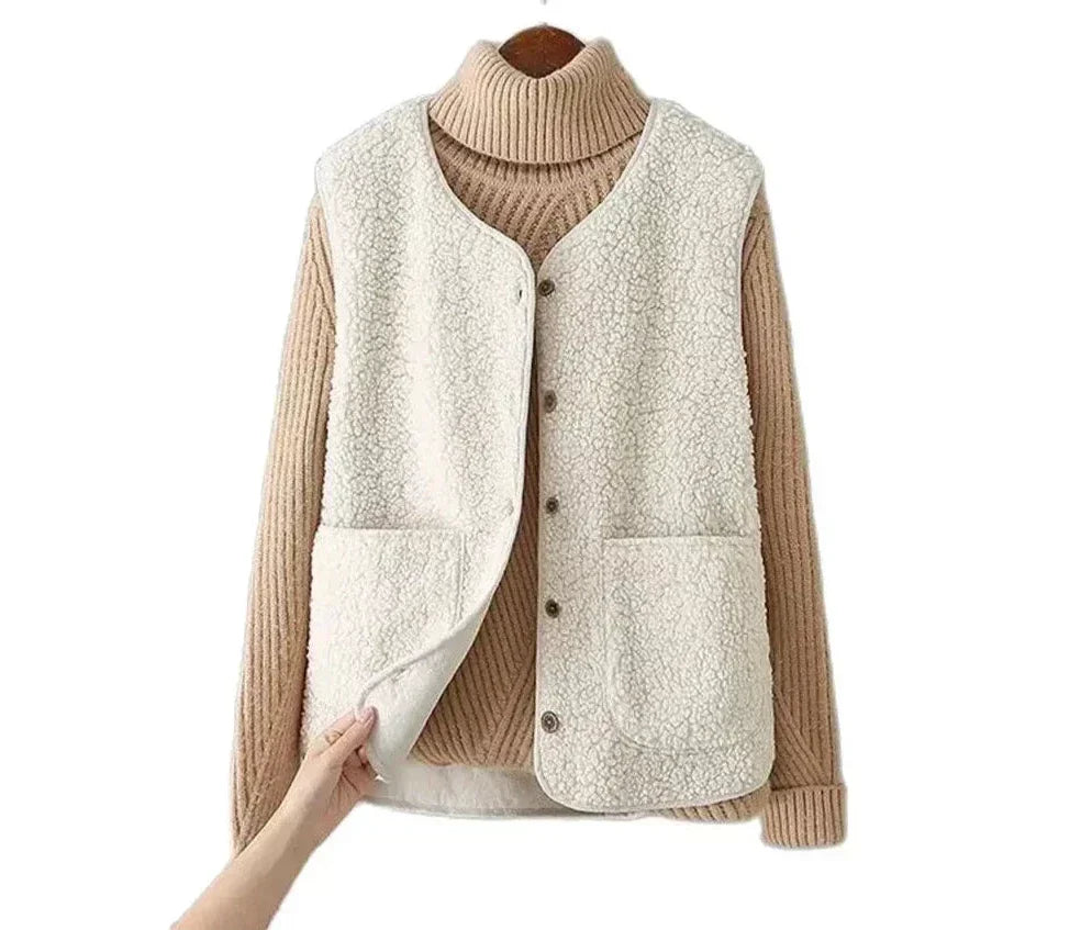 Cardigan Smanicato con Tasche
