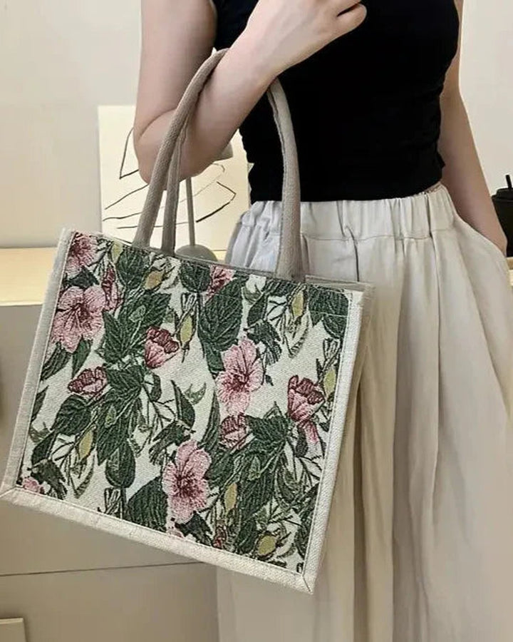 Borsa Shopper a Fantasia Floreale