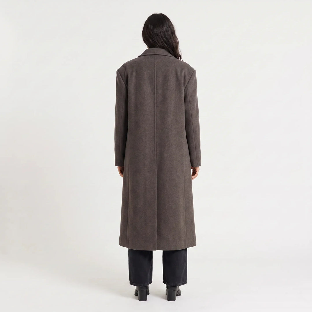 Cappotto Lungo Strutturato Grigio