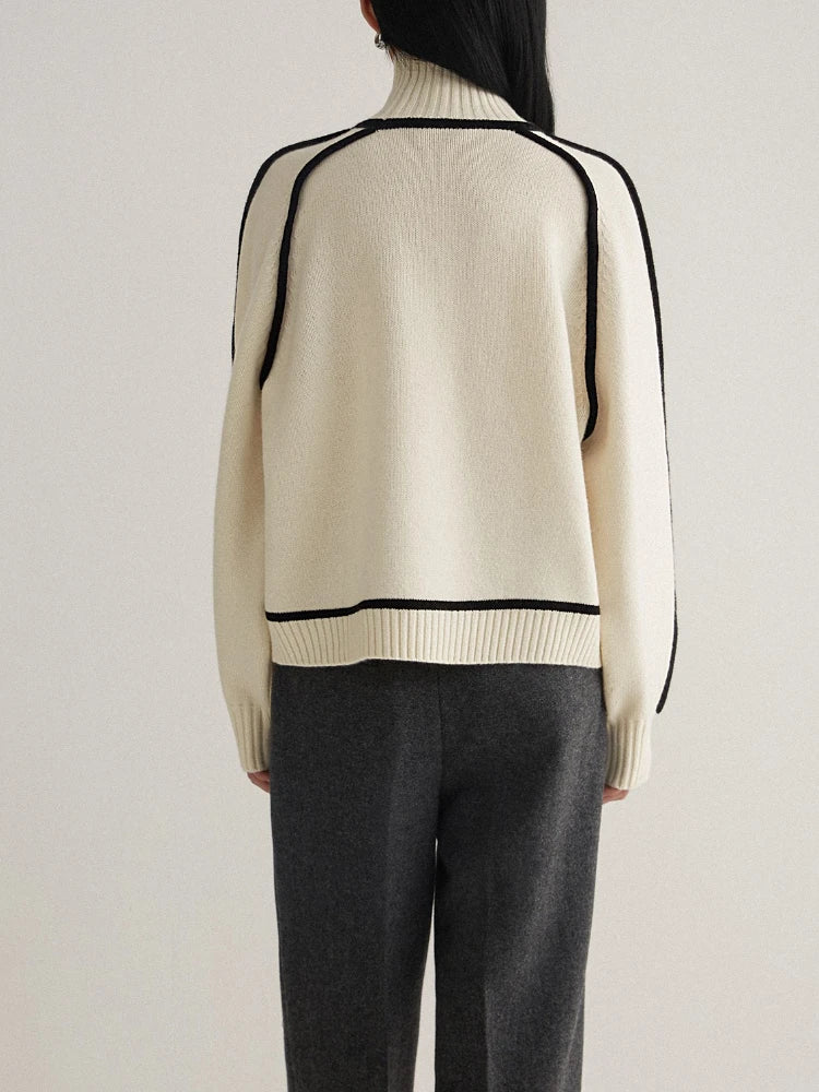 Maglione a Dolcevita con Profili