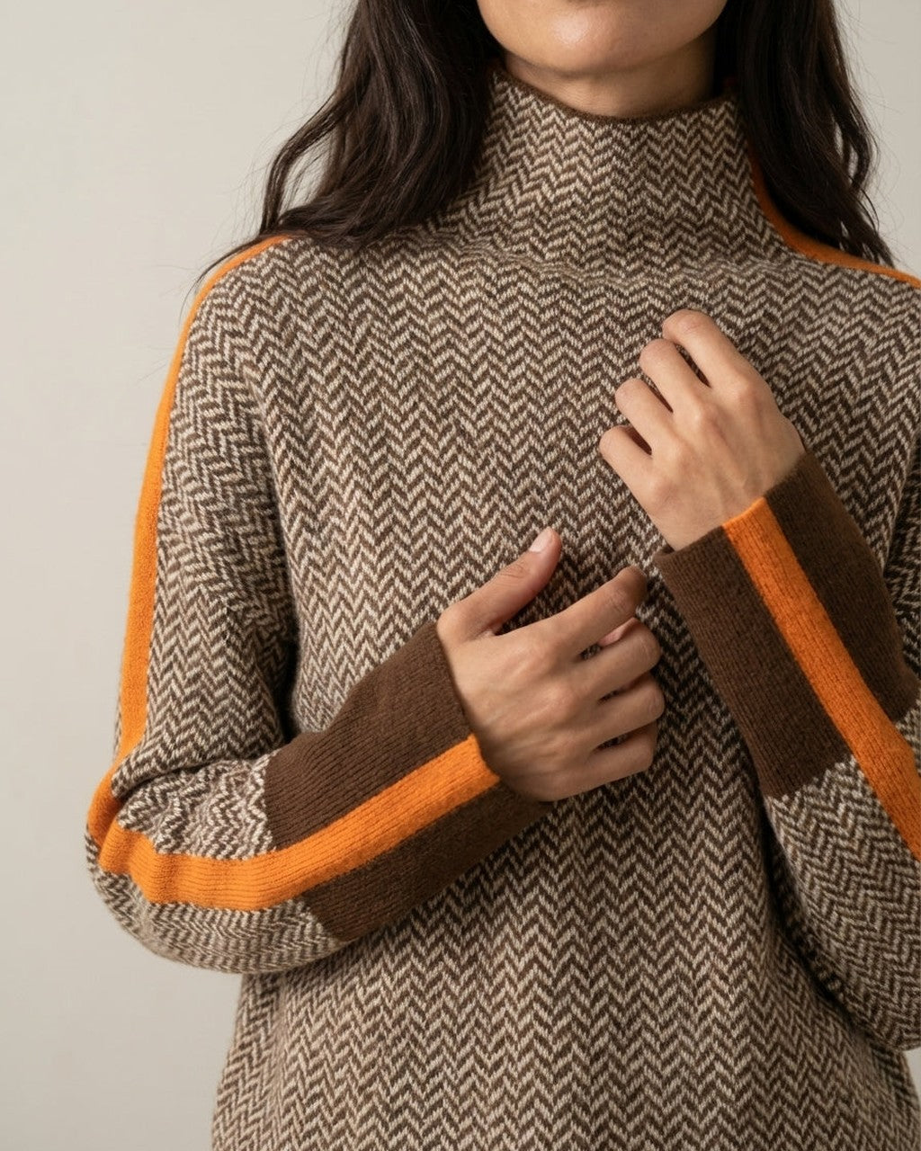 Maglione a Fantasia con Bande Sportive
