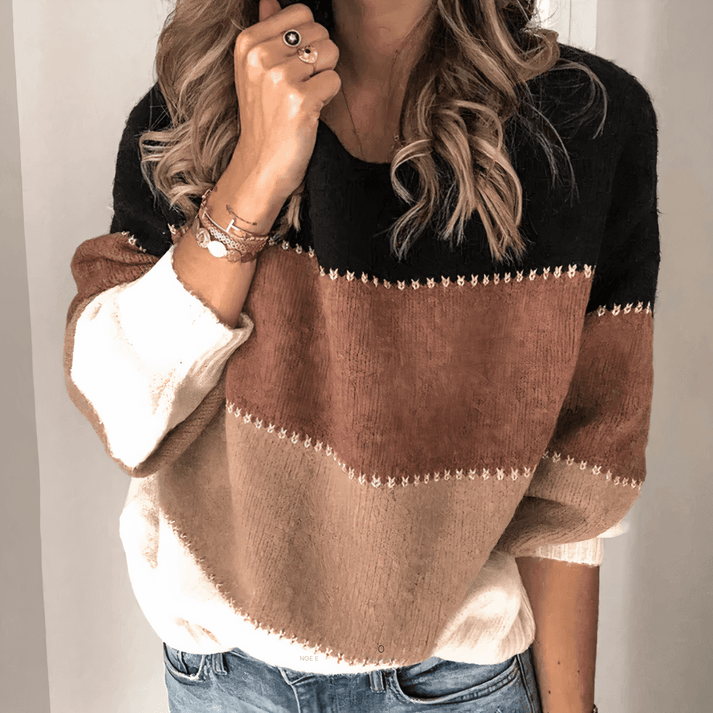 Maglione a Fasce Grafiche