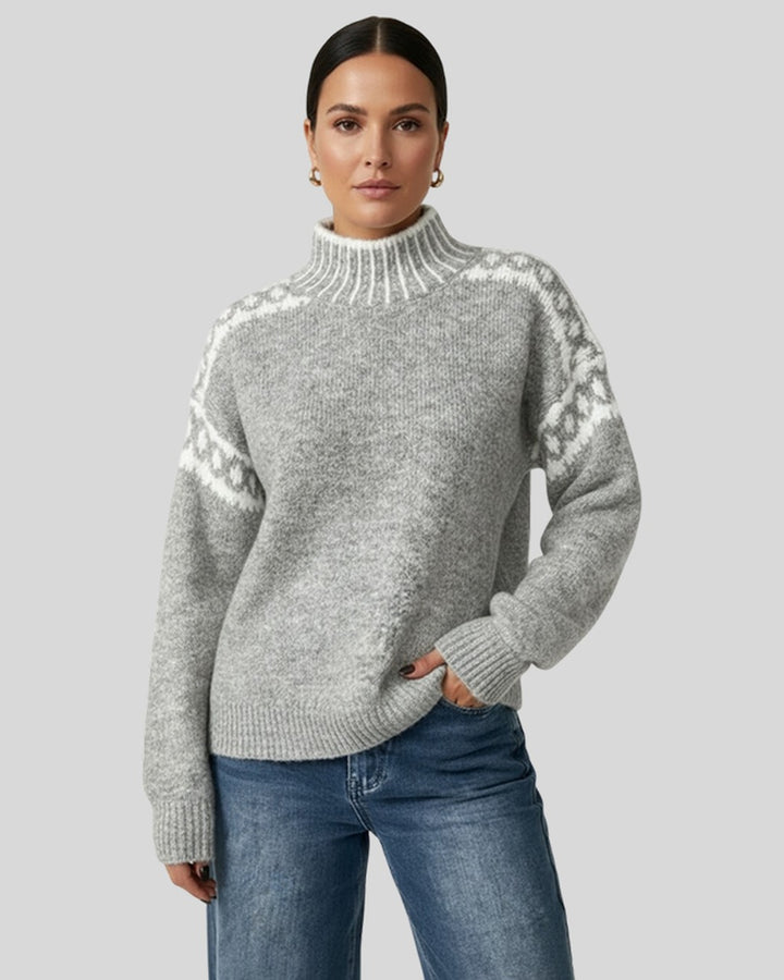Maglione con Fantasia Geometrica