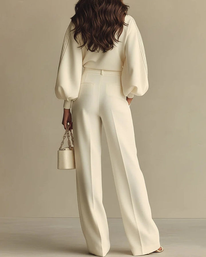 Completo Elegante con Maniche a Sbuffo