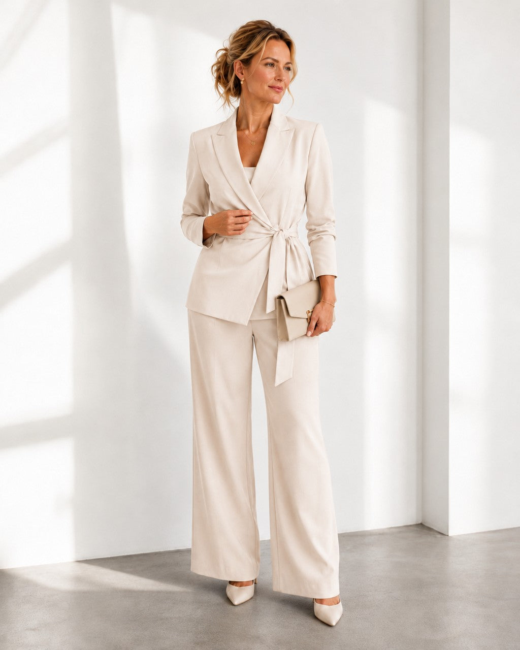 Completo Elegante con Giacca Annodata
