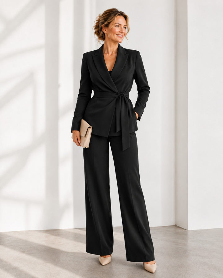 Completo Elegante con Giacca Annodata