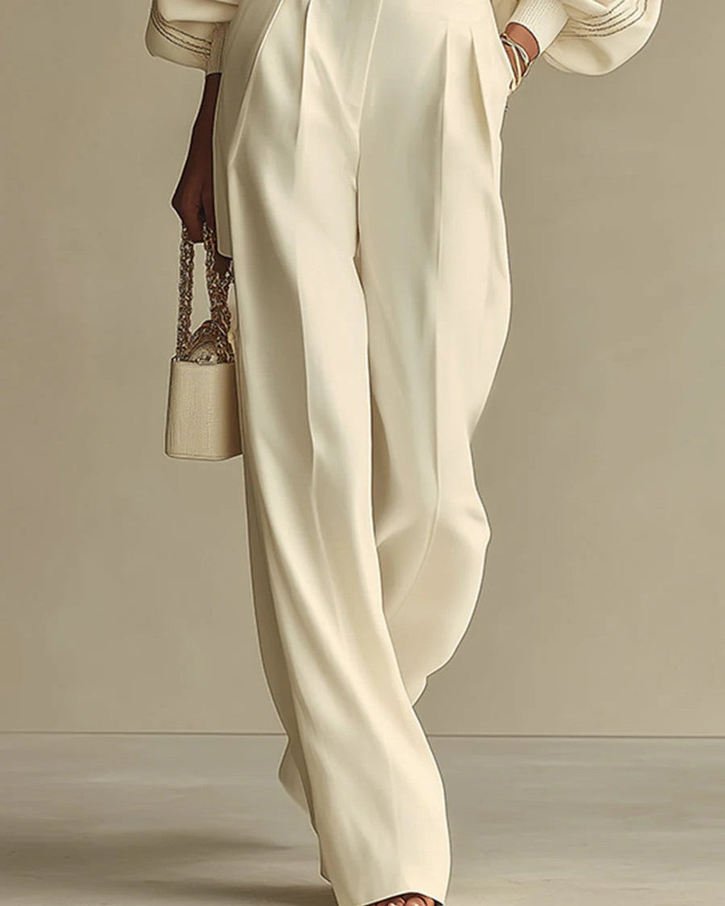 Completo Elegante con Maniche a Sbuffo