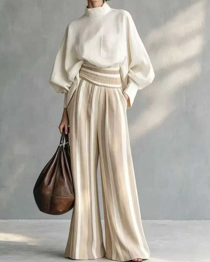 Completo Fluido con Pantalone a Righe