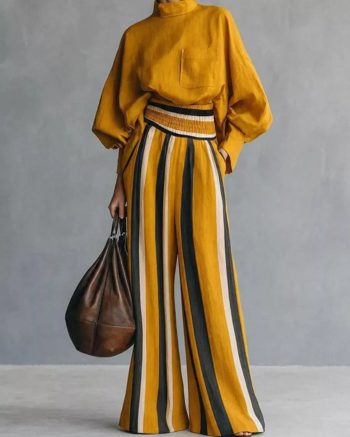 Completo Fluido con Pantalone a Righe