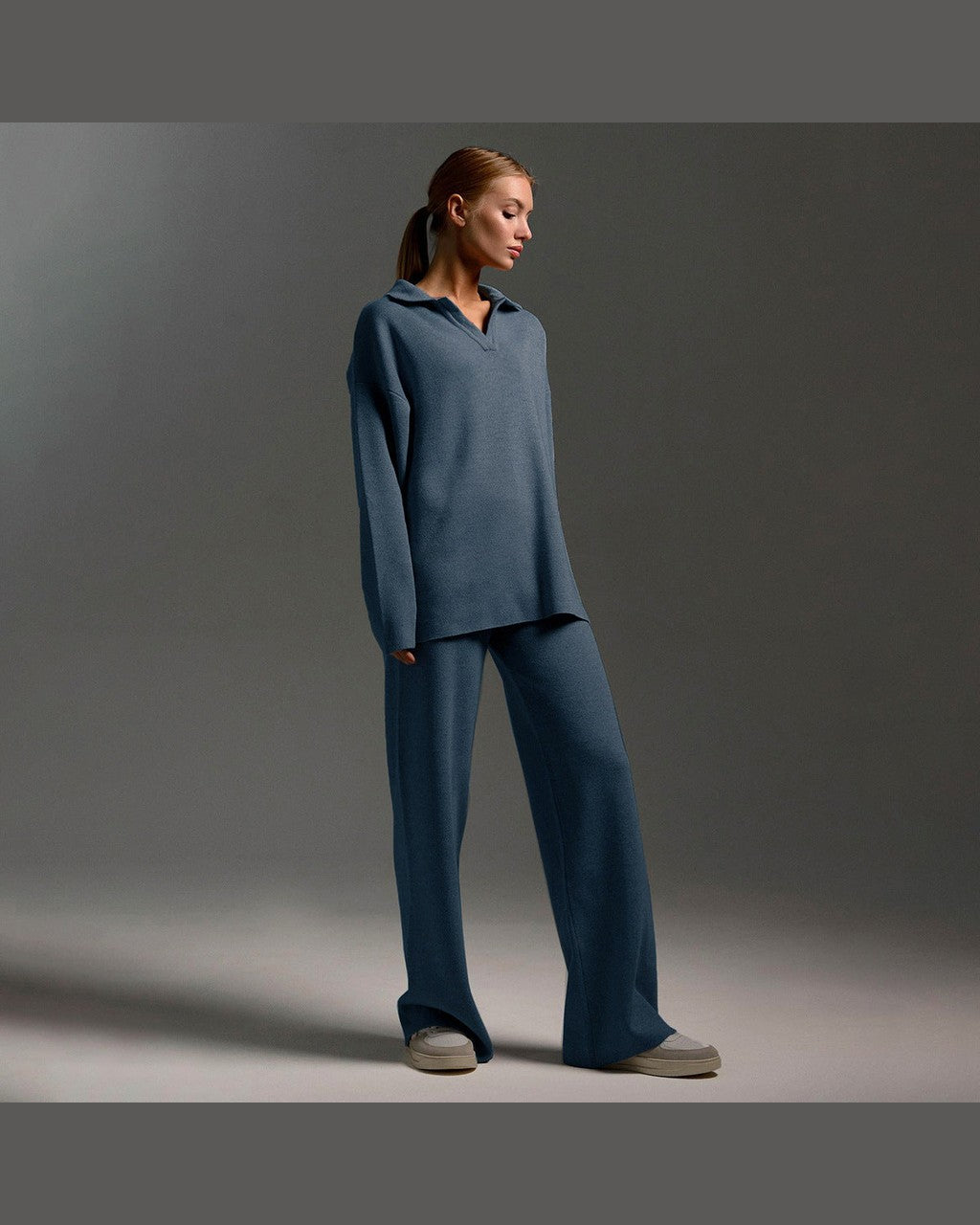 Completo Oversize con Collo a Polo