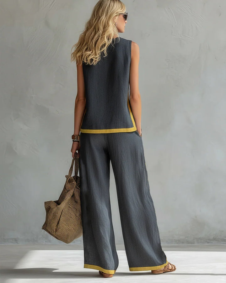 Completo Pantalone Largo Bicolore