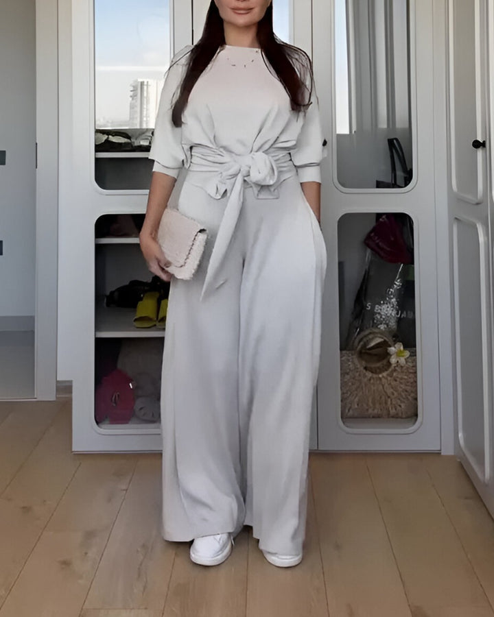 Completo Pantalone Palazzo con Nodo