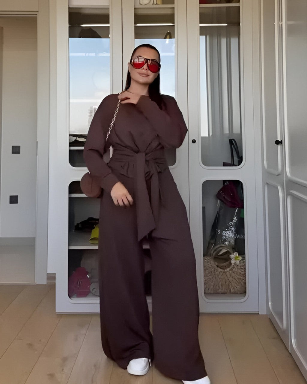 Completo Pantalone Palazzo con Nodo