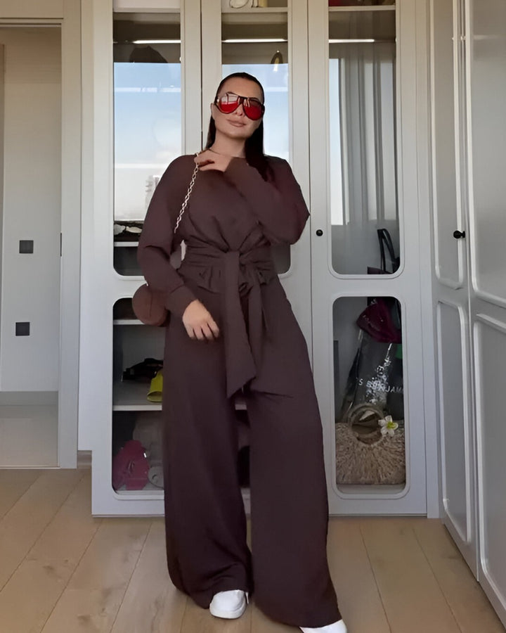 Completo Pantalone Palazzo con Nodo