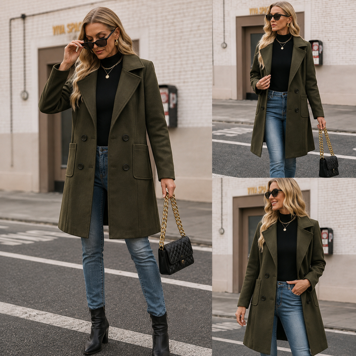 Cappotto a Doppiopetto Dritto