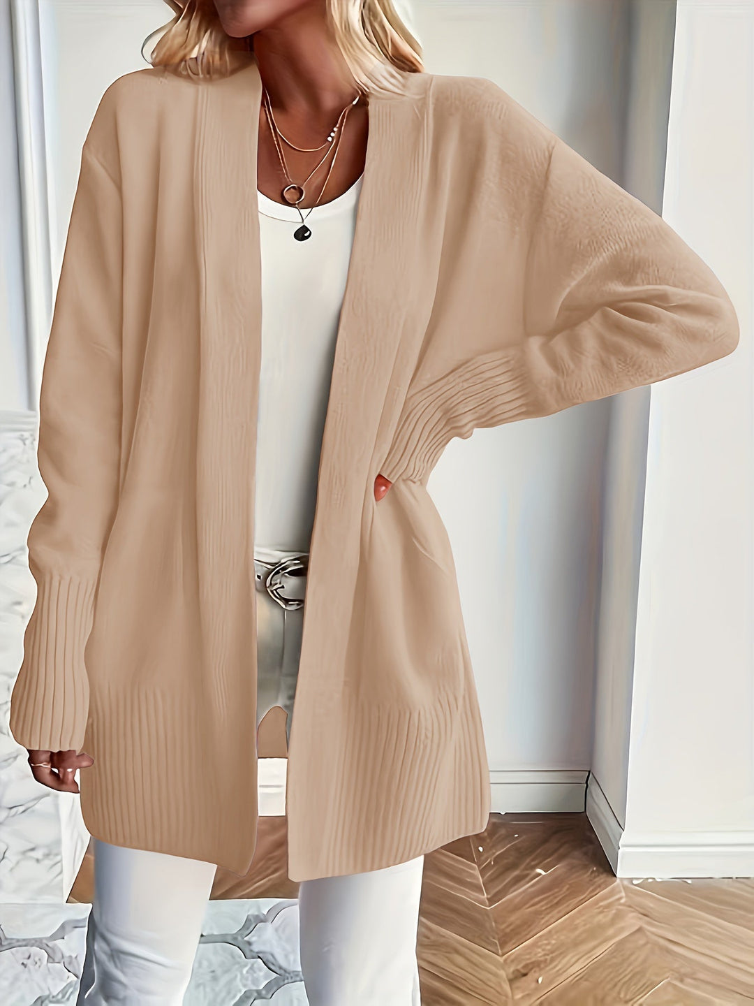 Cardigan Aperto con Tasche