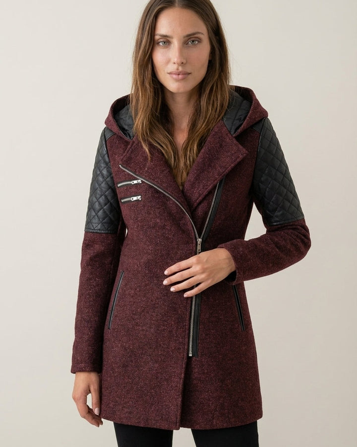 Giacca Avvitata con Zip Asimmetrica