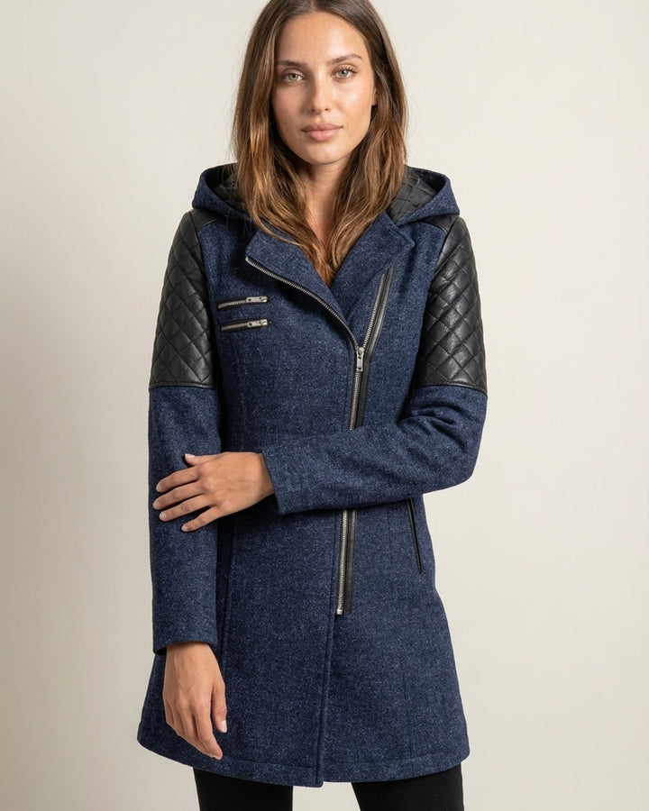Giacca Avvitata con Zip Asimmetrica