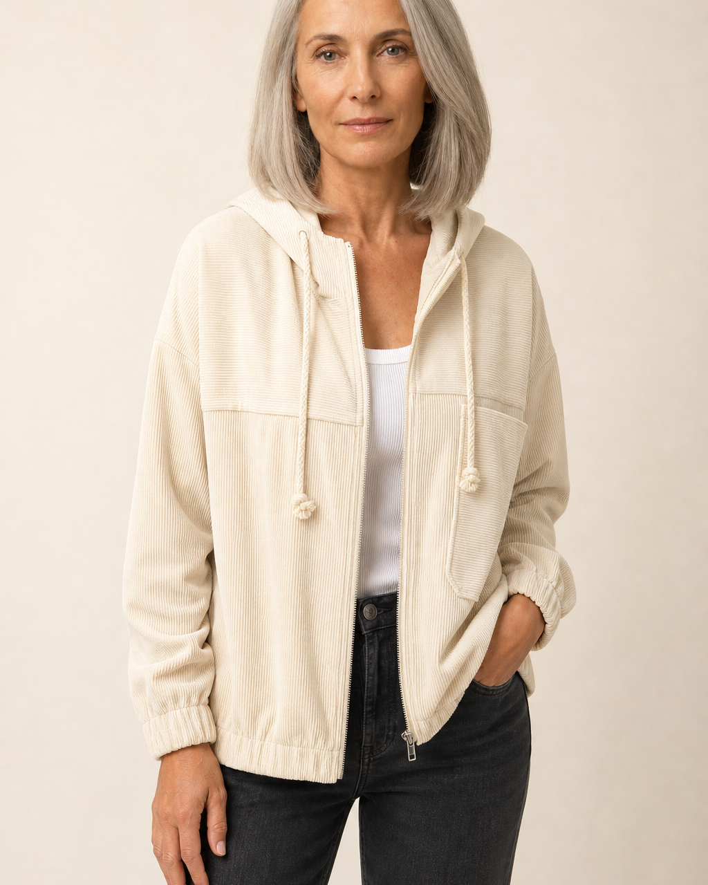 Giacca Casual con Cappuccio