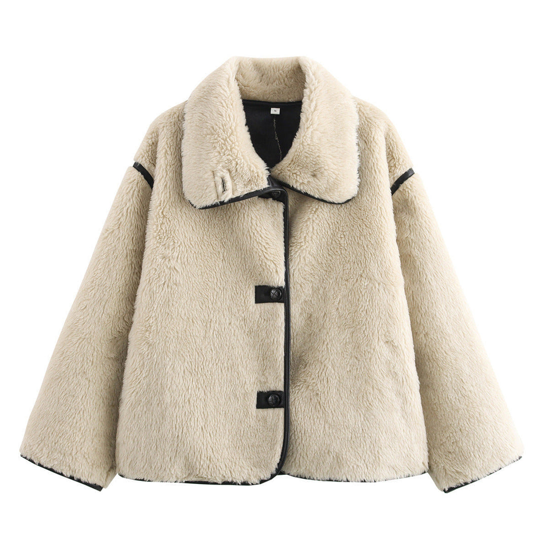 Giacca Oversize con Collo a Scialle