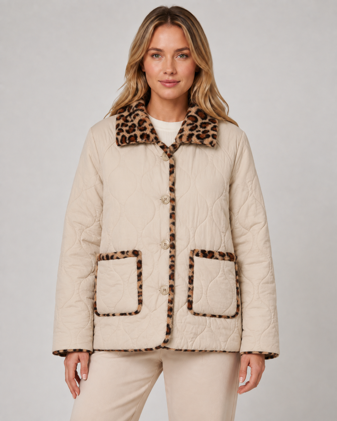 Giacca Reversibile Animalier