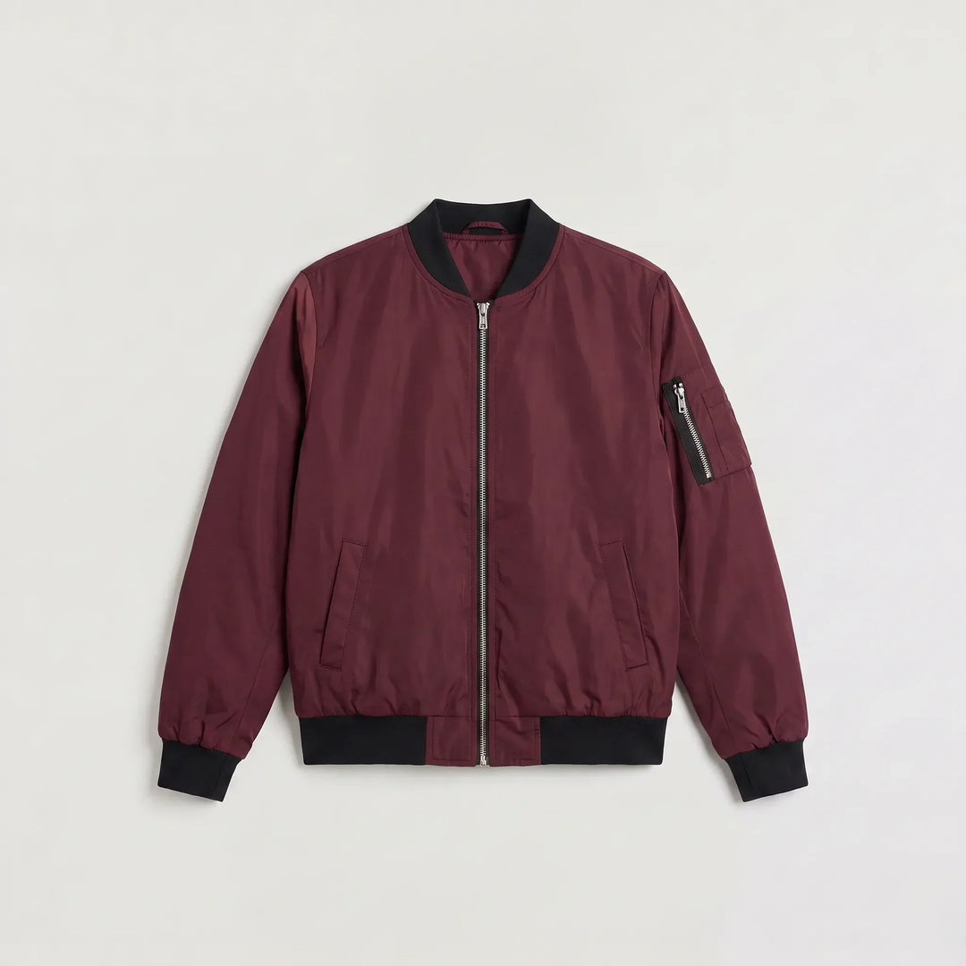 Giacca Stile Bomber con Zip