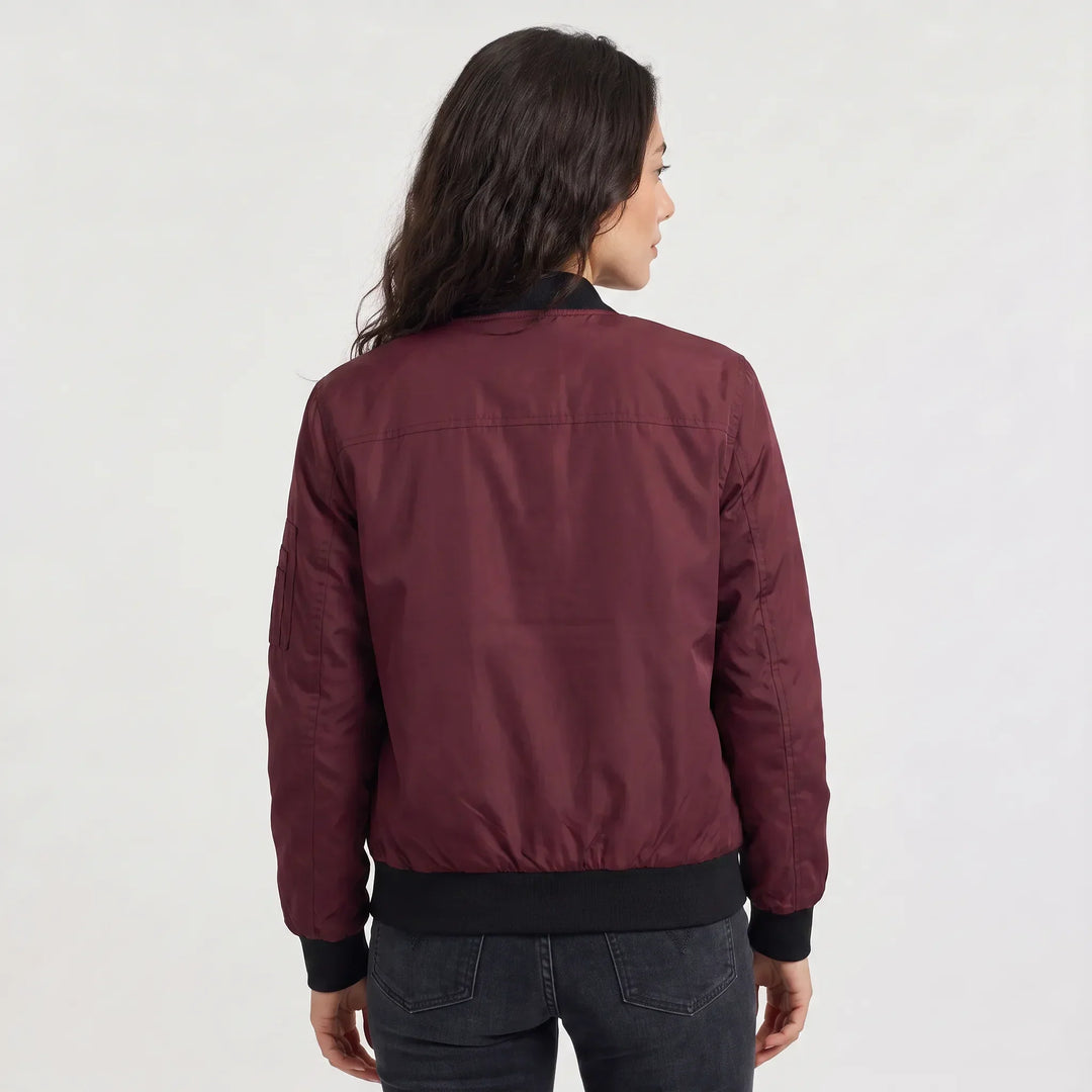 Giacca Stile Bomber con Zip