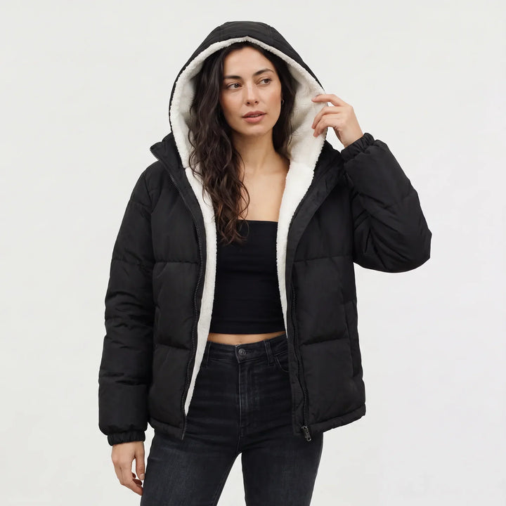 Giacca Trapuntata con Cappuccio Morbido