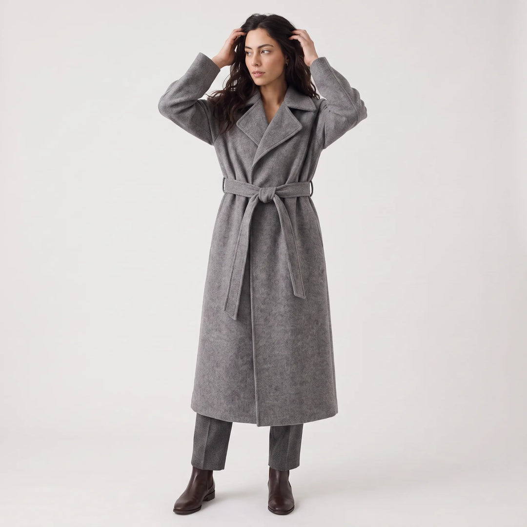 Cappotto Stile Vestaglia con Cintura
