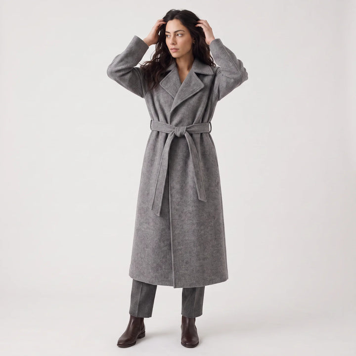 Cappotto Stile Vestaglia con Cintura