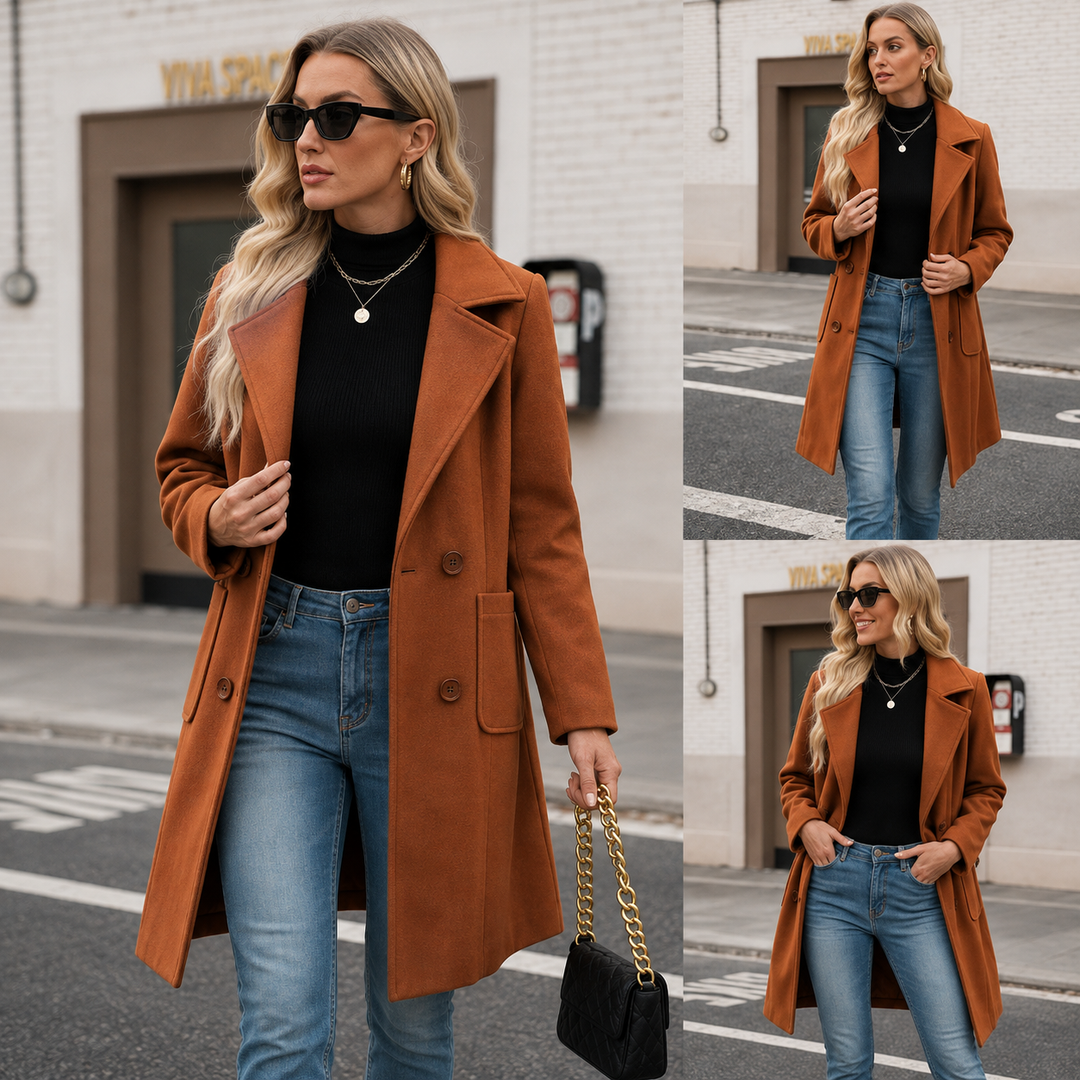 Cappotto a Doppiopetto Dritto