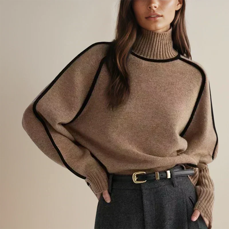 Maglione a Dolcevita con Profili
