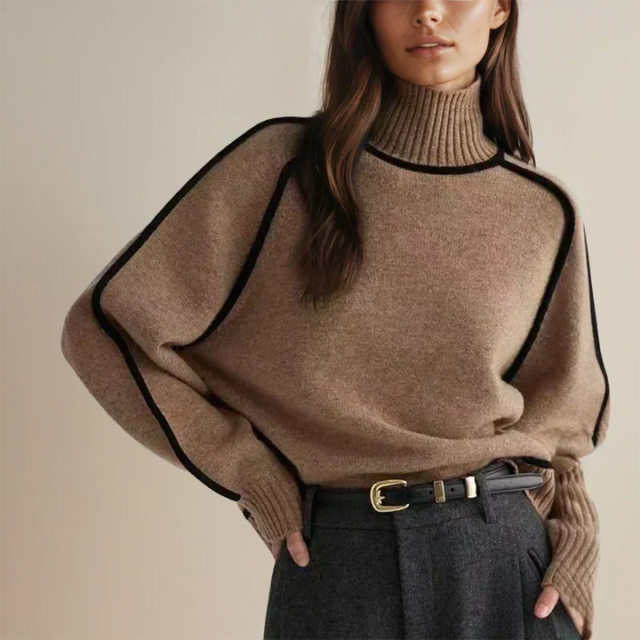 Maglione a Dolcevita con Profili