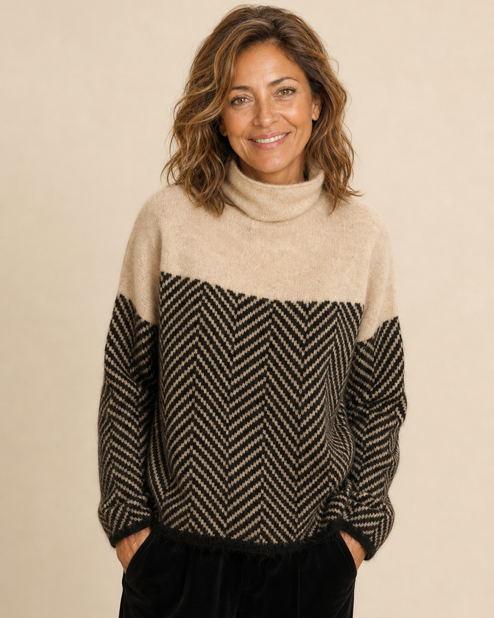 Maglione a Dolcevita Grafico